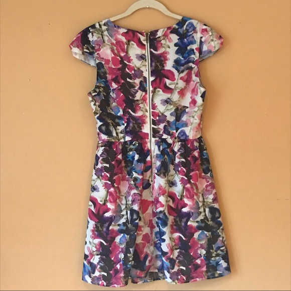 Mimi Chica Cap Sleeve Floral Dress - 1113 - Picture 6 of 7